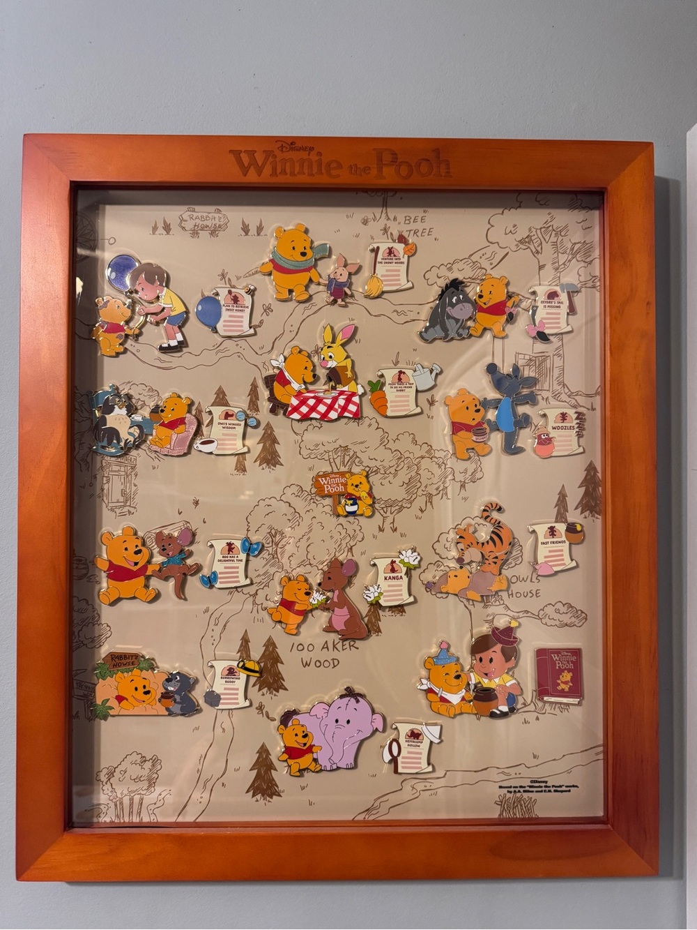 Winnie the Pooh 12 month pins frame